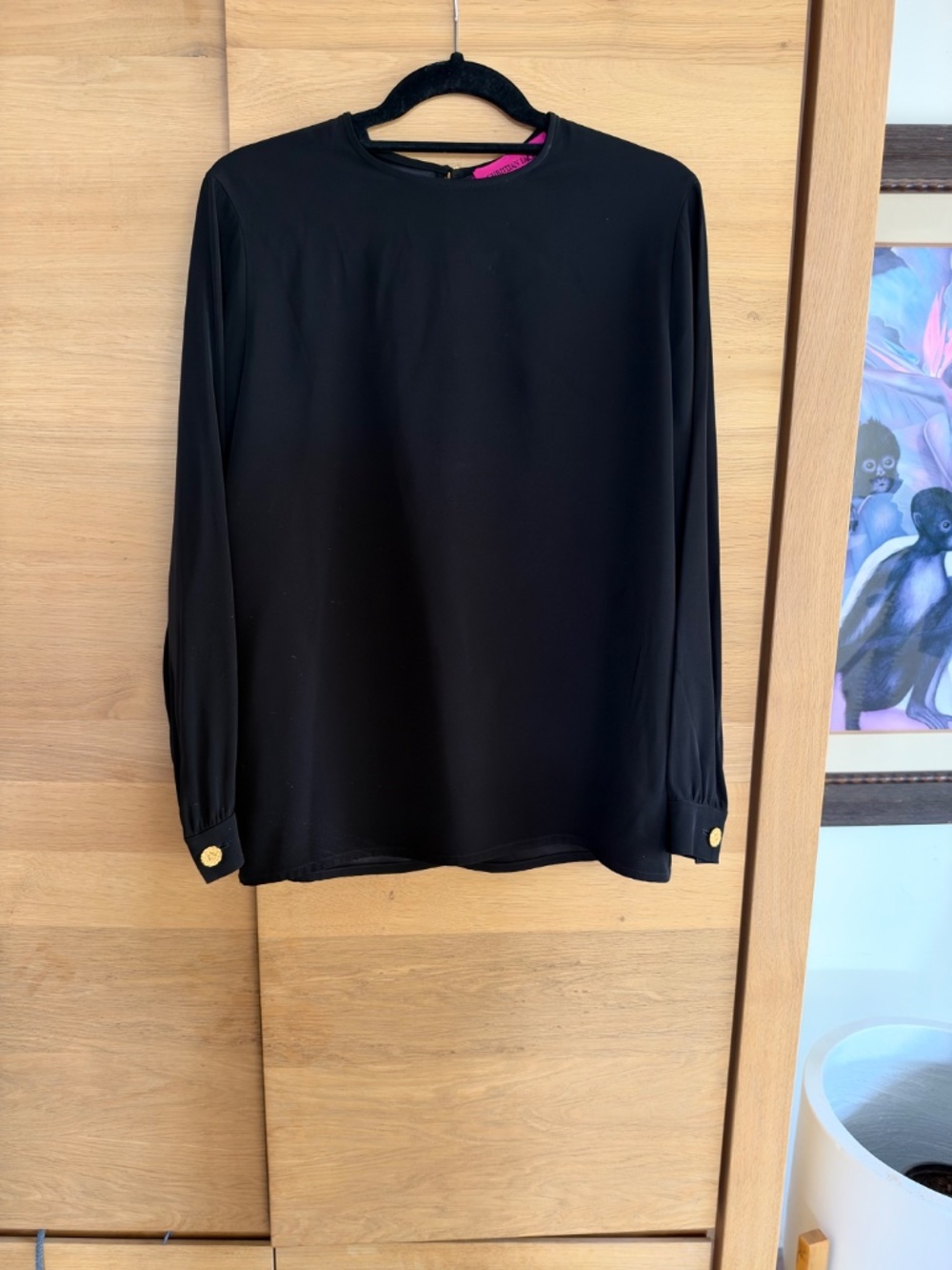 Vintage CHRISTIAN LACROIX Black L/S Blouse